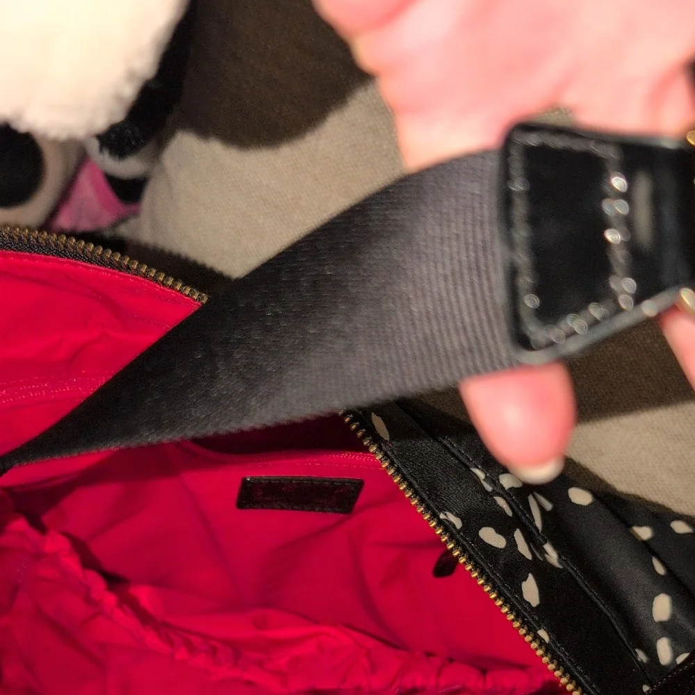 Kate Spade Sew be it Stevie Nylon Black & Cream Diaper Bag